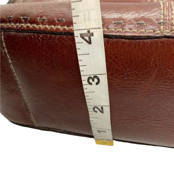 Fossil Purse Shoulder Bag 90s Sedona ZB9097 Brown Leather Inner Pockets Vintage - Picture 9 of 16